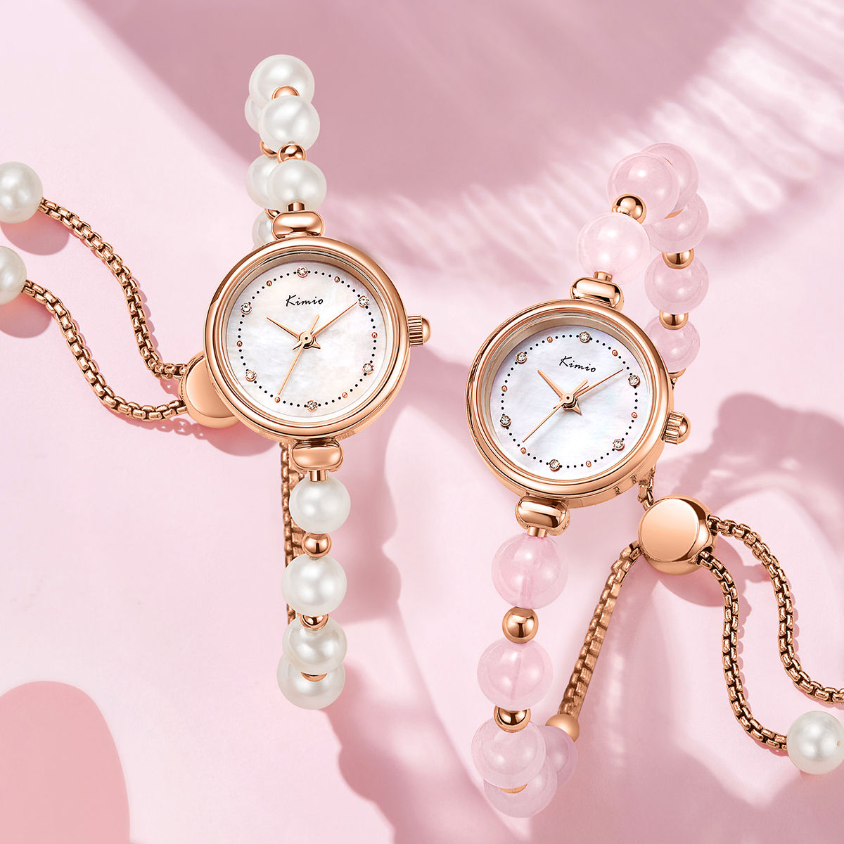 Kimio Pink Pearl Strap White Dial Ladies Watch | K6553S-XZ1RLW
