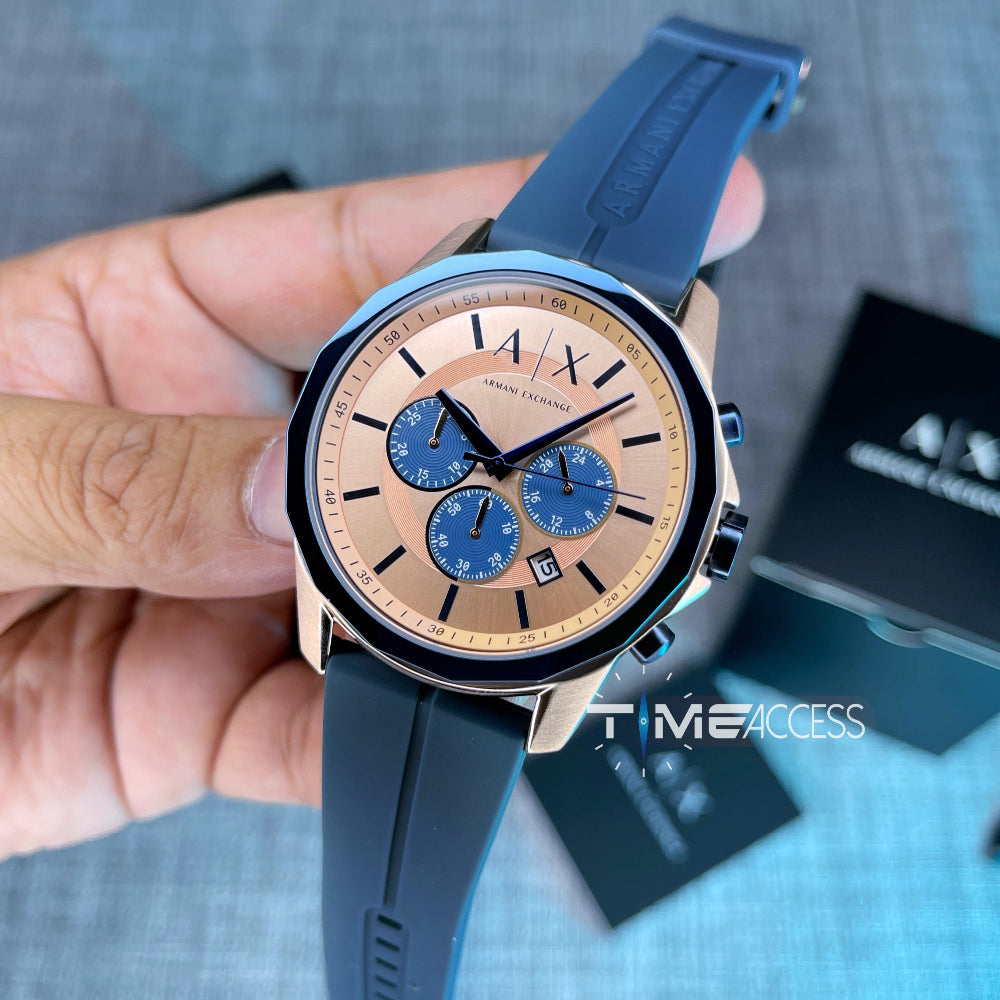 Armani Exchange Hampton Rose Gold Dial Men's Watch | AX1730