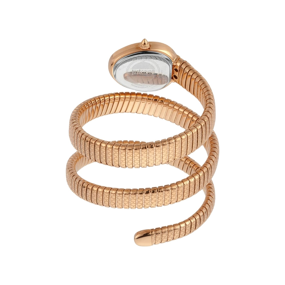 Just Cavalli Signature Snake Rose Gold Dial Ladies Watch | JC1L163M0035