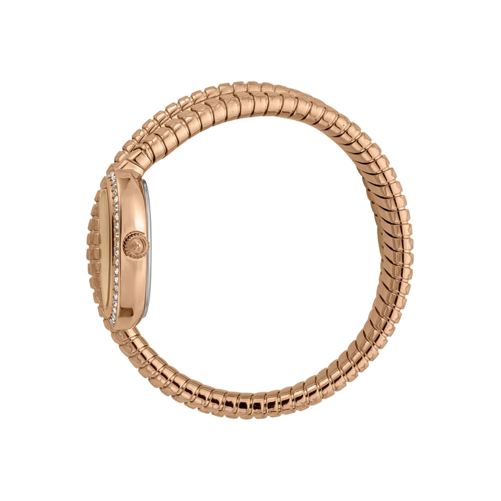 Just Cavalli Signature Snake Rose Gold Dial Ladies Watch | JC1L163M0035