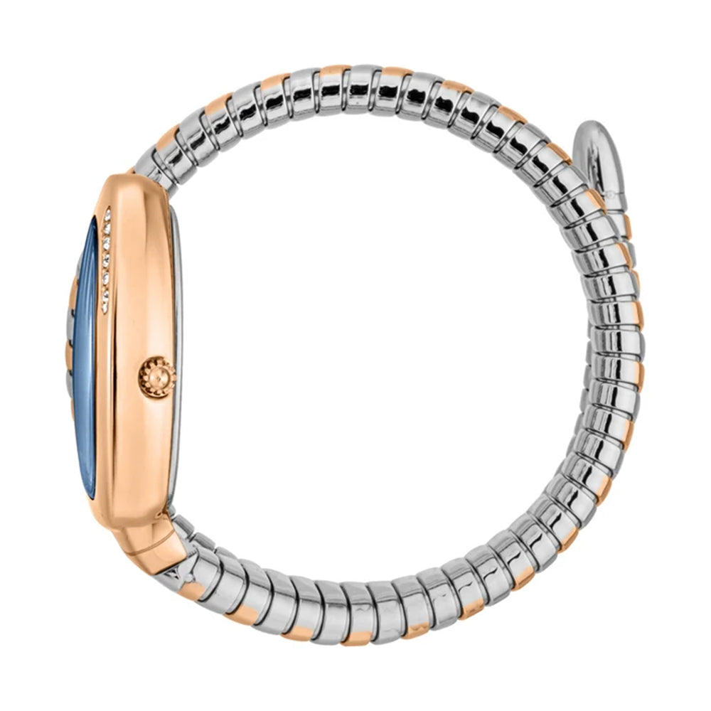 Just Cavalli Signature Snake Serpente Logo Dark Blue Dial Ladies Watch JC1L227M0085