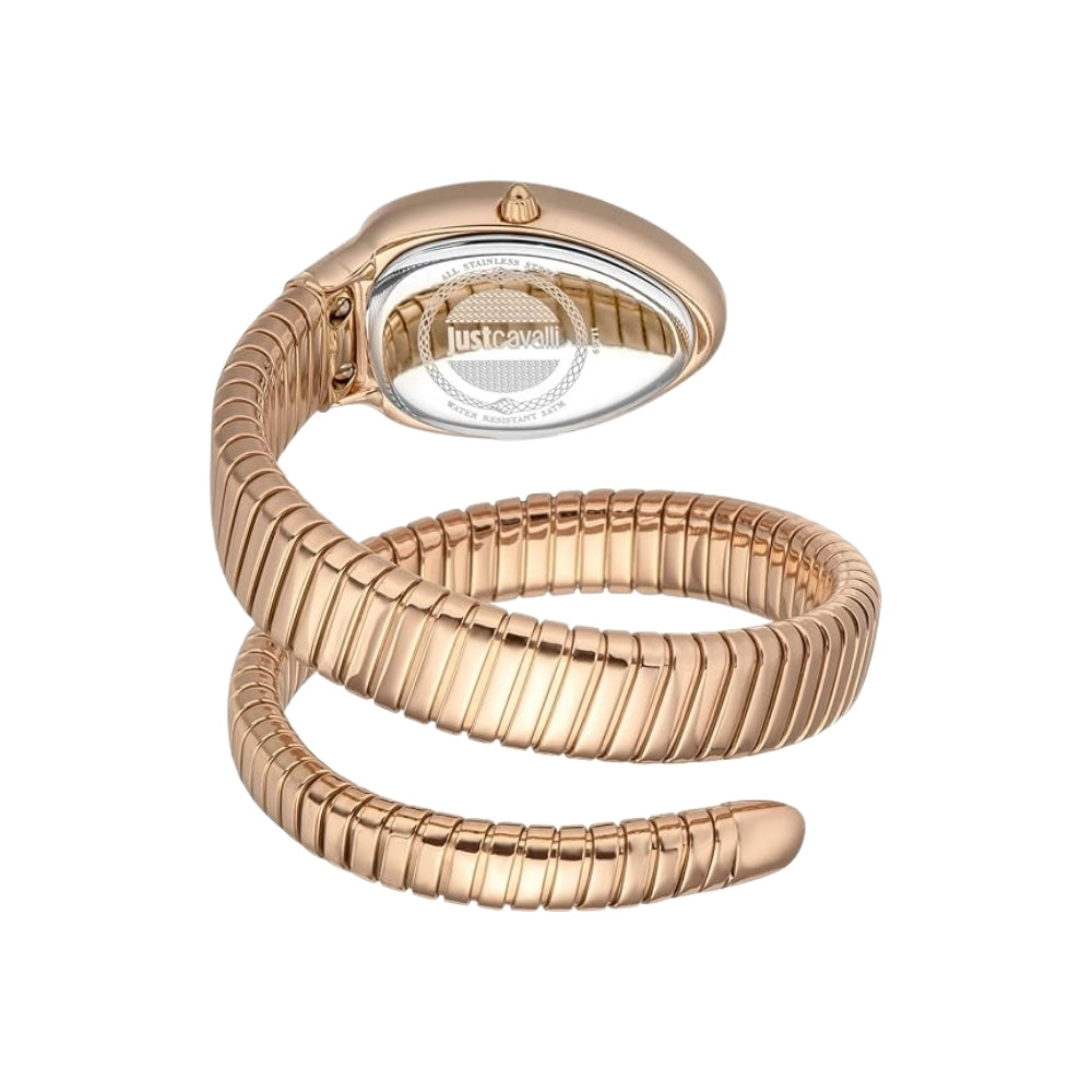 Just Cavalli Signature Snake White Dial Ladies Watch | JC1L229M0045
