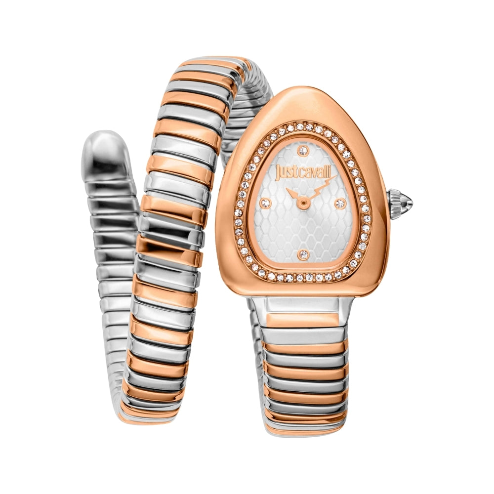 Just Cavalli Signature Snake Rose Gold Ladies Watch | JC1L249M0065