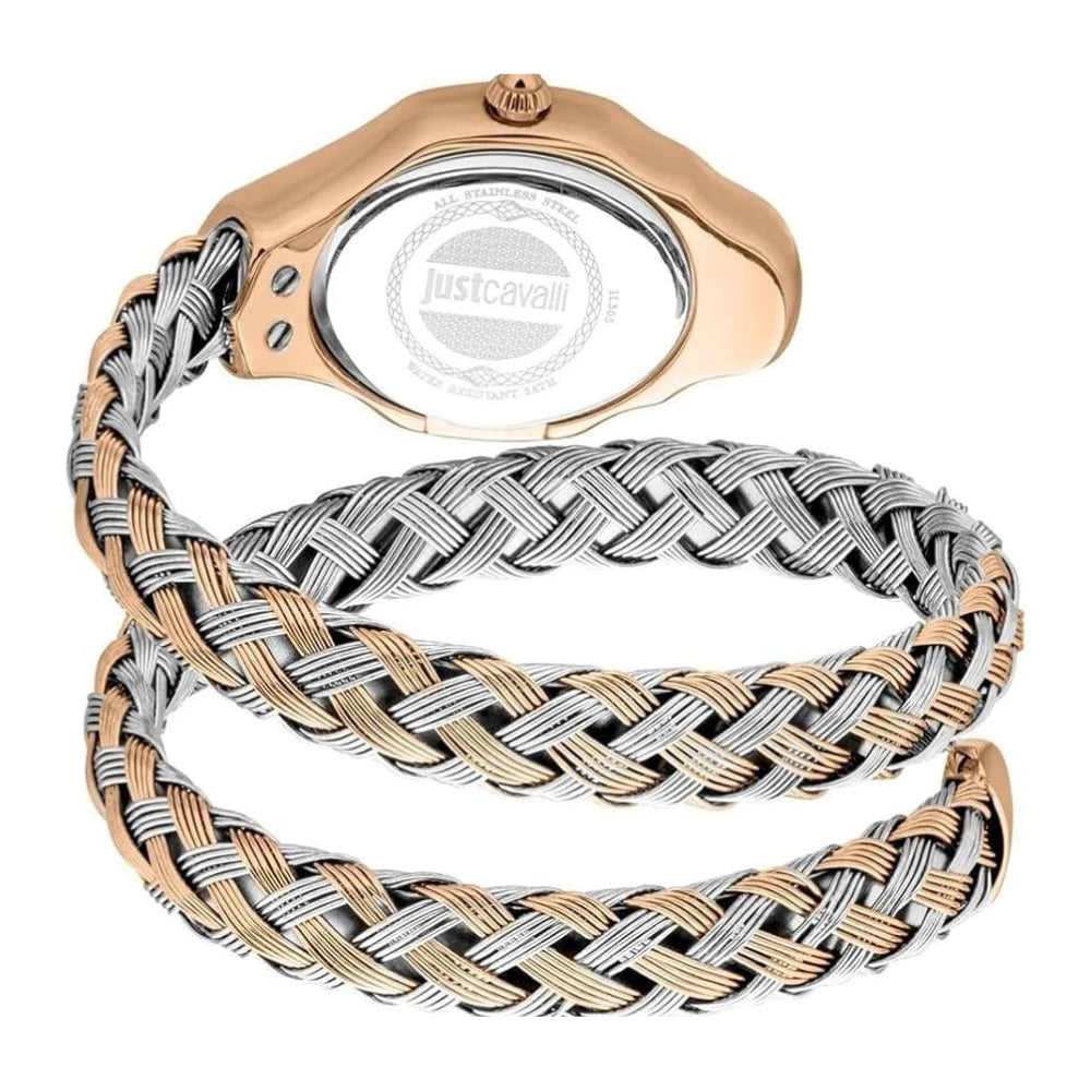 Just Cavalli Signature Snake Quartz Dark Blue Dial Ladies Watch | JC1L305M0065