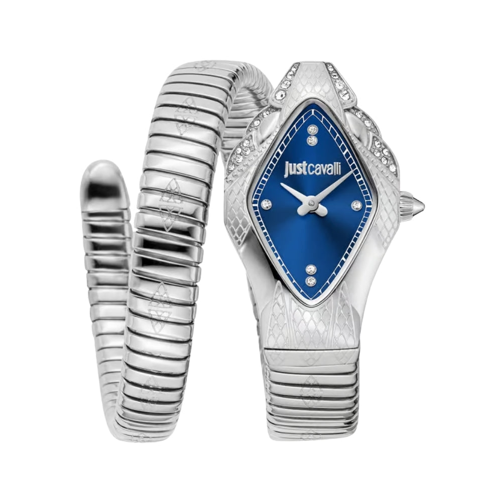 Just Cavalli Signature Snake Blue Dial Ladies Watch | JC1L306M0015