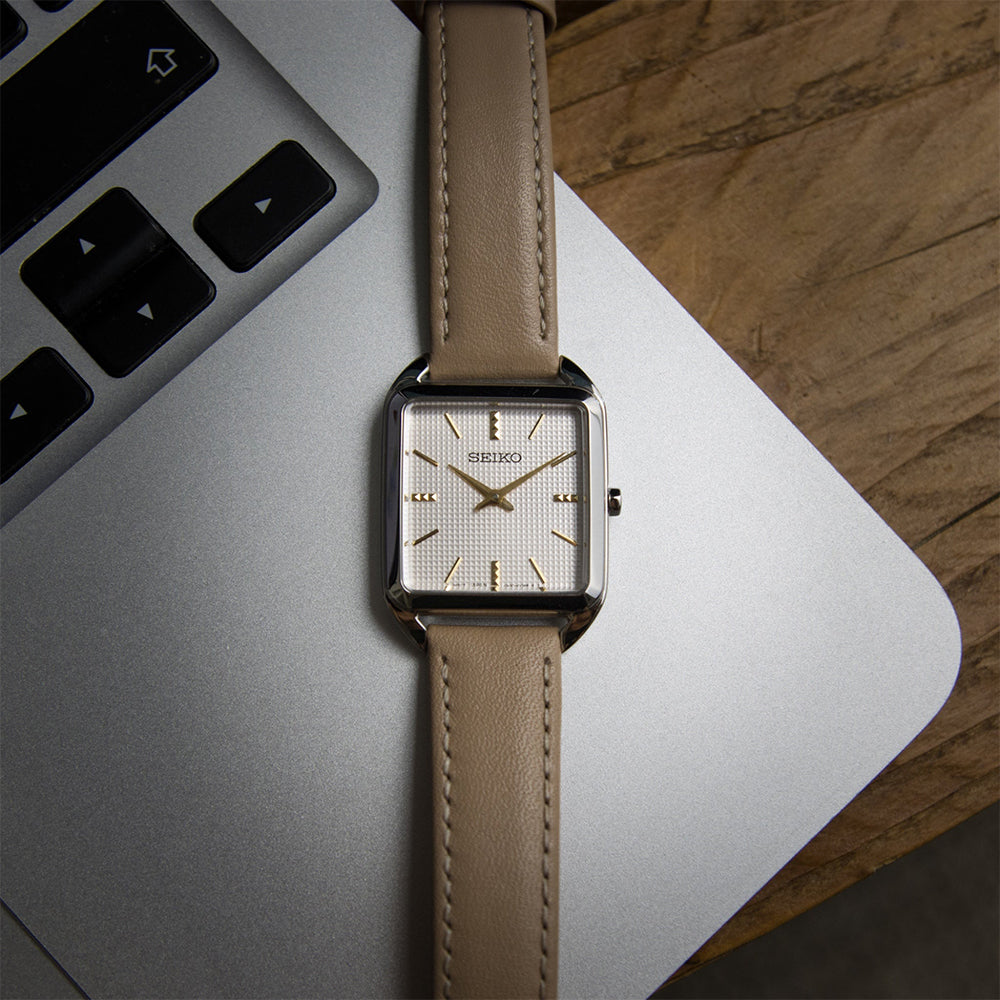 Seiko Essential Quartz Cream Dial Ladies Watch SWR089P1