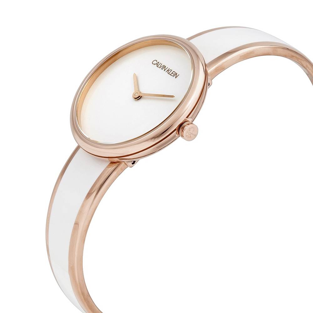Calvin Klein Seduce Two-Tone White Dial Ladies Watch K4E2N616