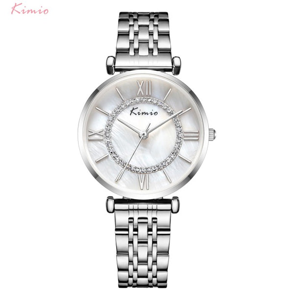 Kimio Elegant Silver Dial Ladies Watch K6389M-CZ1WWW