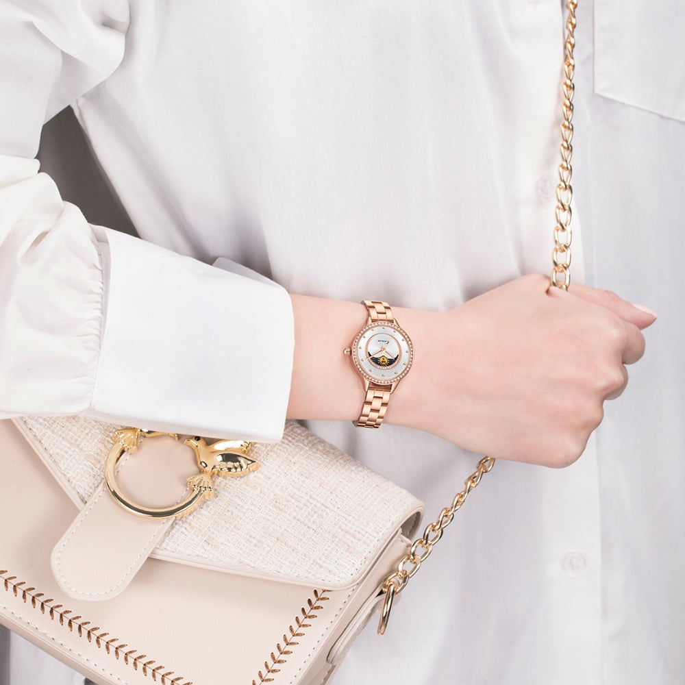 Kimio Moon Phase White Dial Ladies Watch | K6485S-XZ1RRW