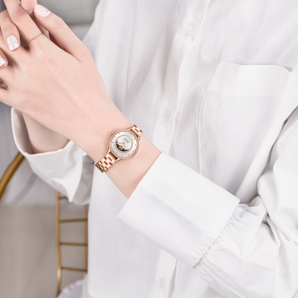 Kimio Moon Phase White Dial Ladies Watch | K6485S-XZ1RRW