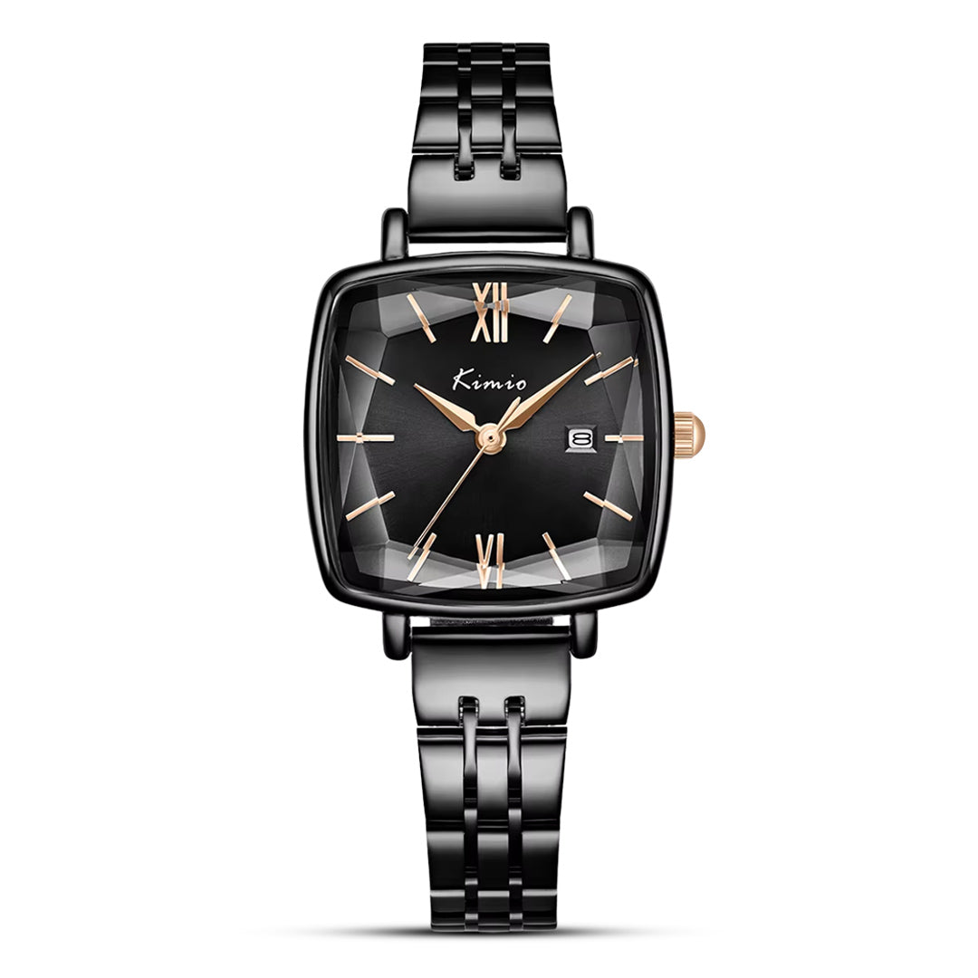 KIMIO designer Square Dial Stainless Steel Women's Watch| K6490S