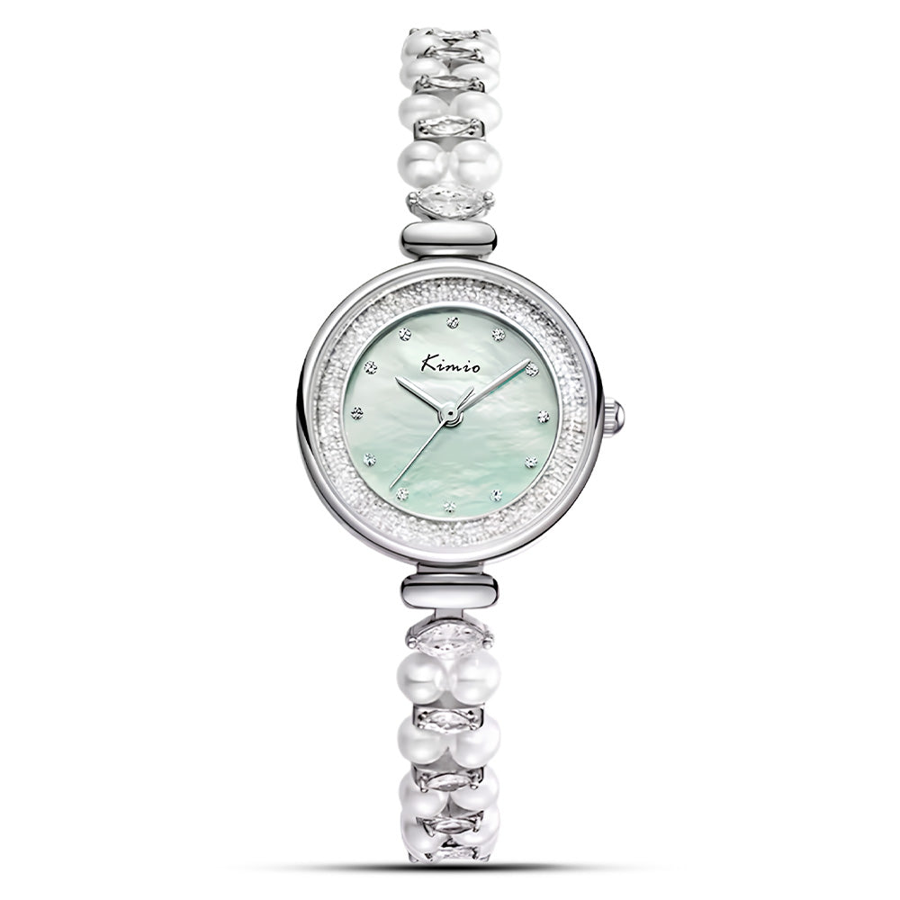 Kimio Diamond Silver Tone Strap Ladies Watch | K6633S