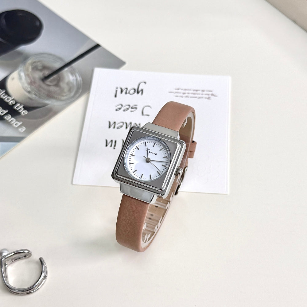 Kimio Leather Strap White Dial Ladies Watch K6653S-DZ1WOW