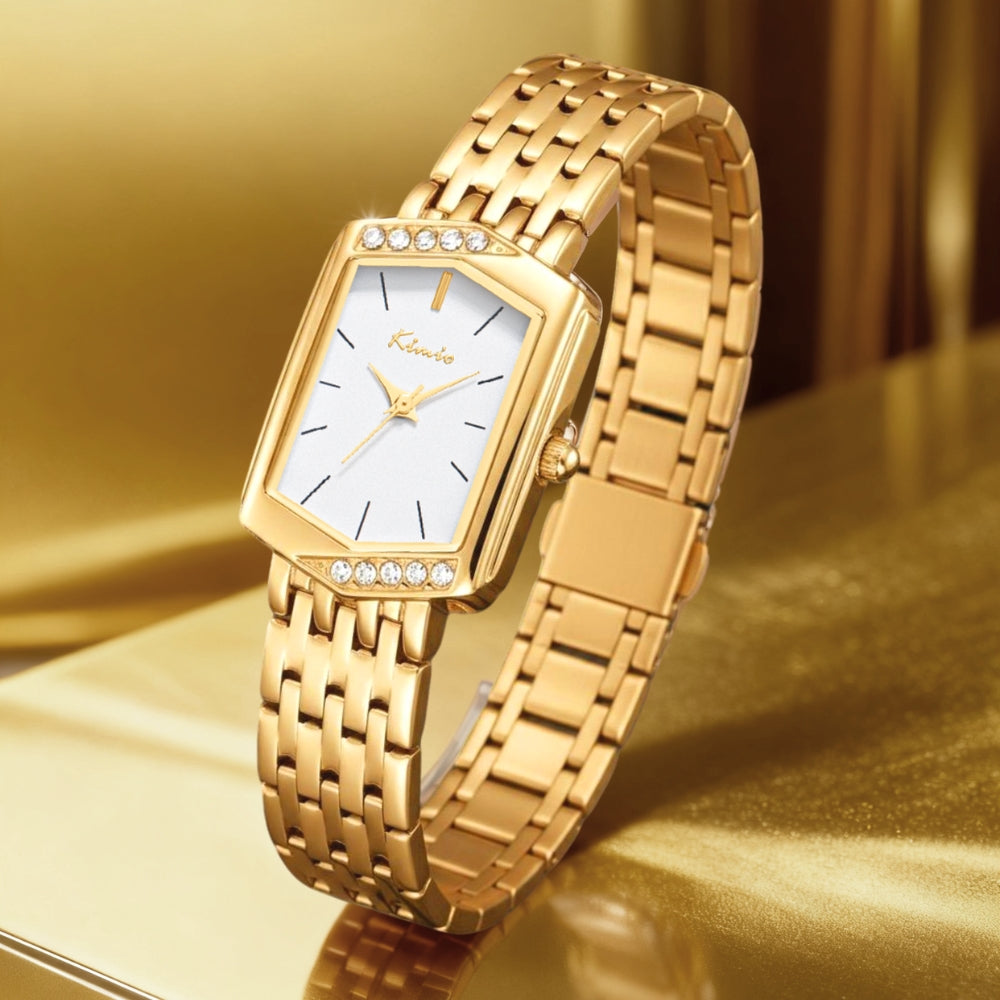 Kimio Mesh Chain Square Dial Ladies Watch K6685S