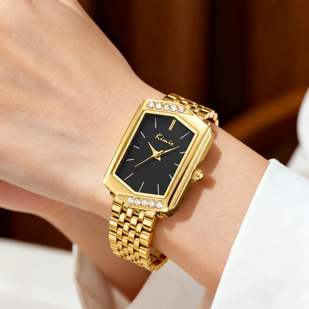 Kimio Mesh Chain Square Dial Ladies Watch K6685S