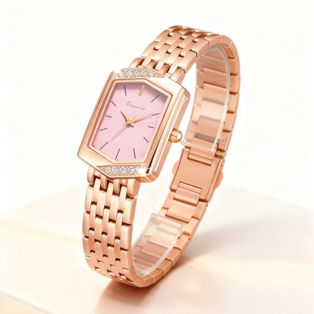 Kimio Mesh Chain Square Dial Ladies Watch K6685S