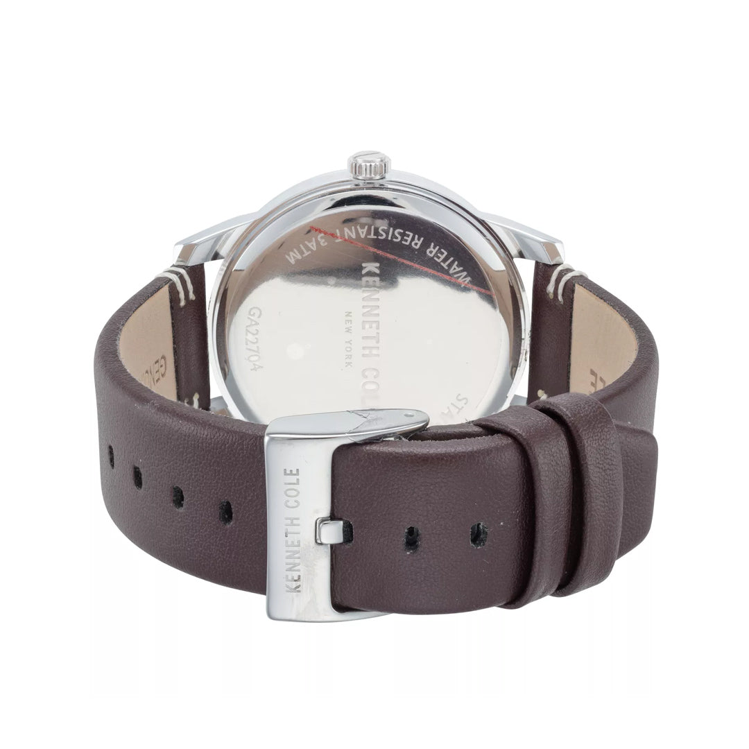 Kenneth Cole Black Dial Leather Strap Men's Watch | KCWGA2270401