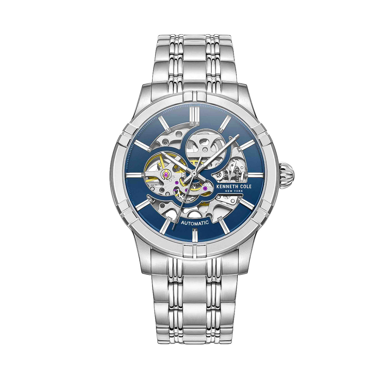 KENNETH COLE BLUE SKELETON DIAL AUTOMATIC MEN'S WATCH | KCWGL2220802