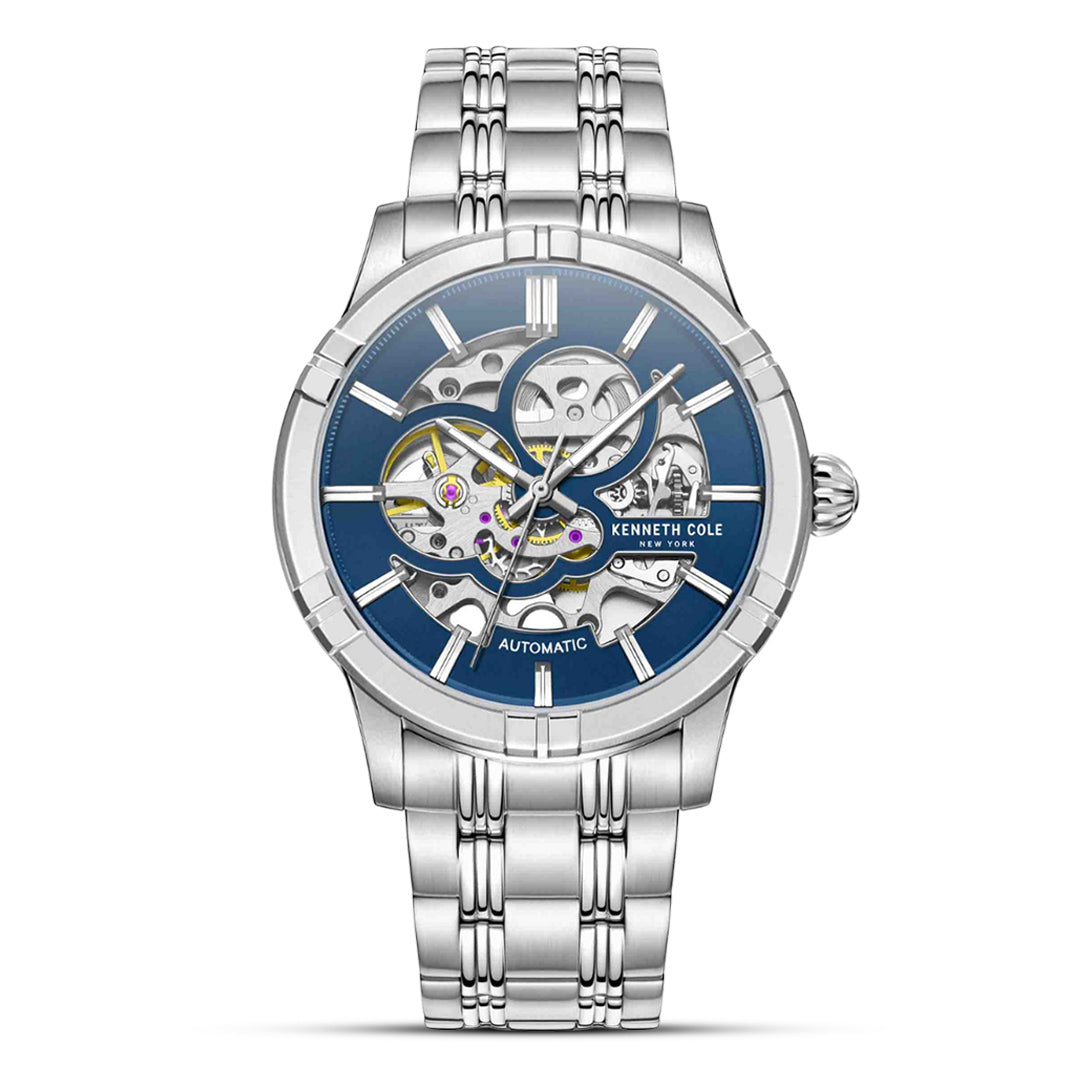 KENNETH COLE BLUE SKELETON DIAL AUTOMATIC MEN'S WATCH | KCWGL2220802