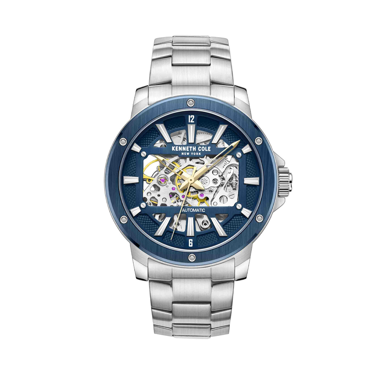KENNETH COLE BLUE SKELETON DIAL AUTOMATIC MEN'S WATCH | KCWGL2237903