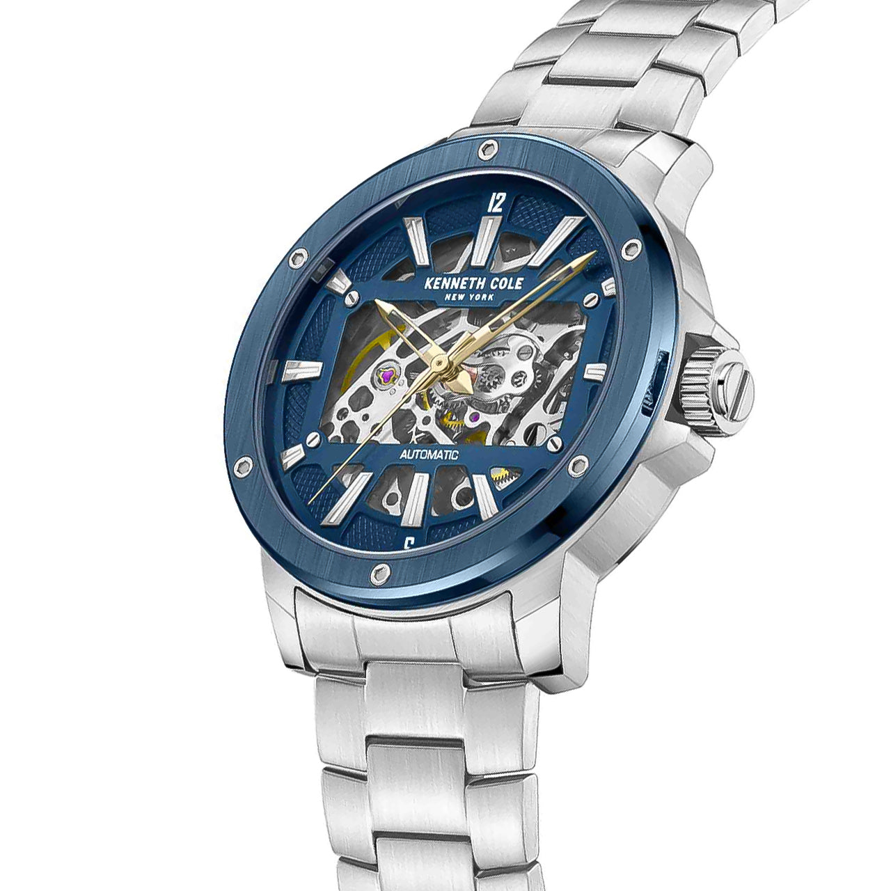 KENNETH COLE BLUE SKELETON DIAL AUTOMATIC MEN'S WATCH | KCWGL2237903