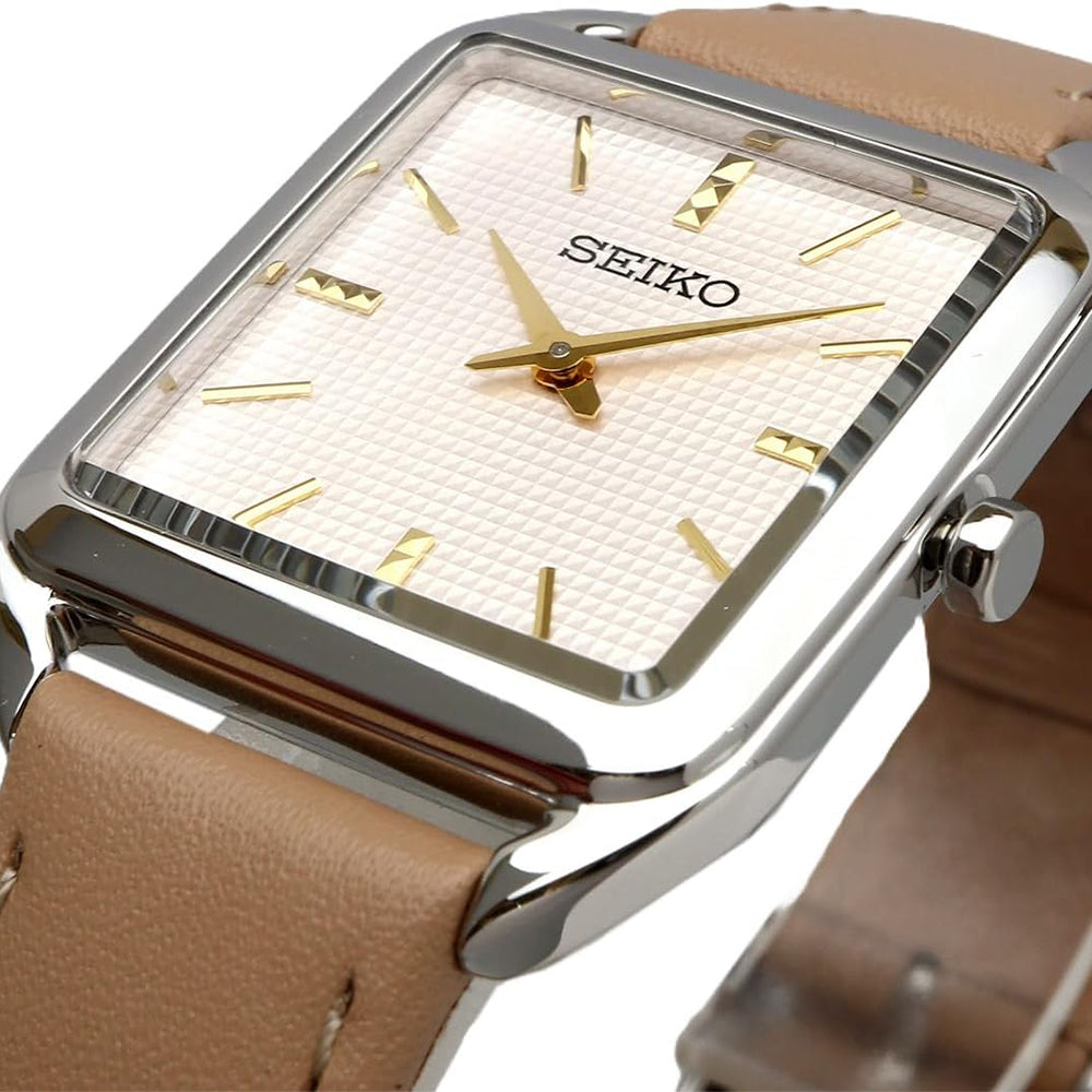 Seiko Essential Quartz Cream Dial Ladies Watch SWR089P1