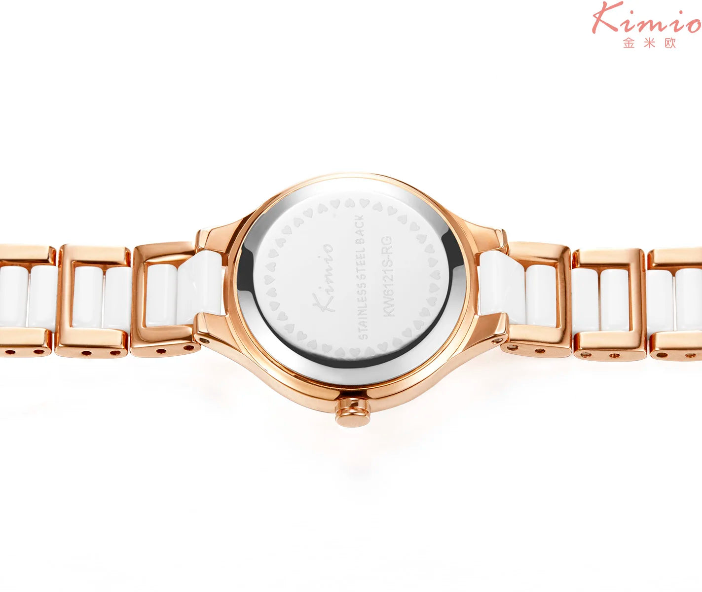Kimio Two-Tone Pearl white Dial Ladies Watch KW6121S-RG0101