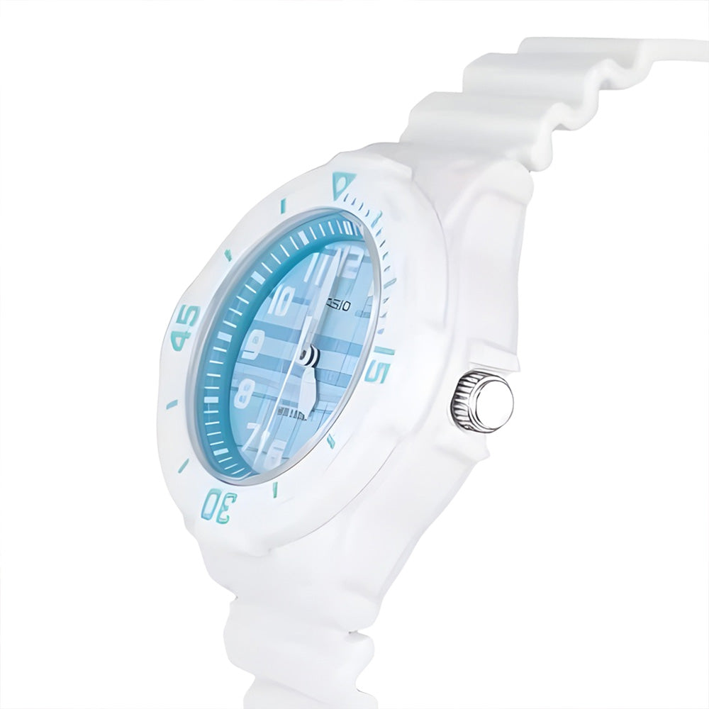 CASIO ANALOGUE WHITE RESIN STRAP WOMAN'S WATCH LRW-200H-2CVDF