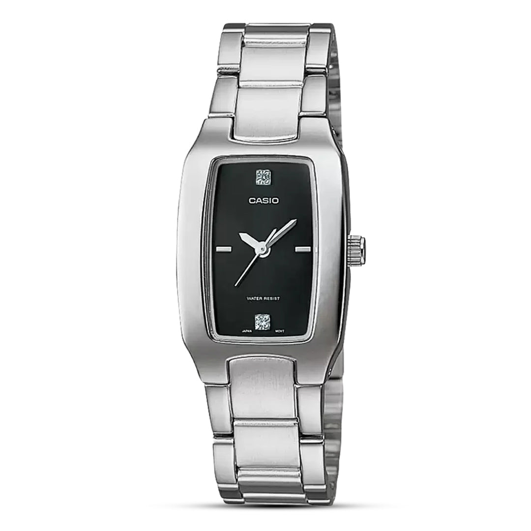 Casio Rectangular Black Dial Ladies Watch | LTP-1165A-1C2DF