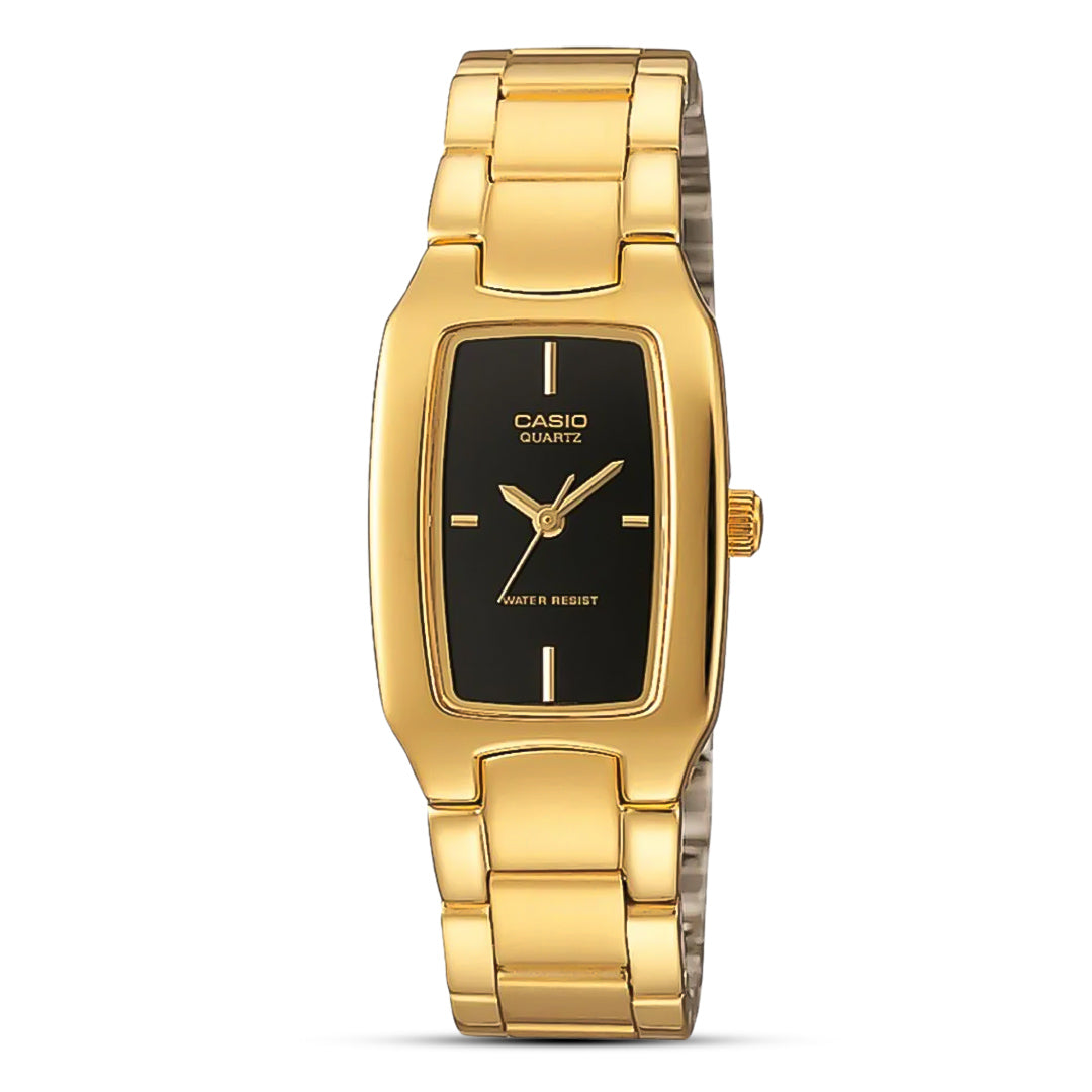 Casio Rectangular Black Dial Ladies Watch | LTP-1165N-1CRDF