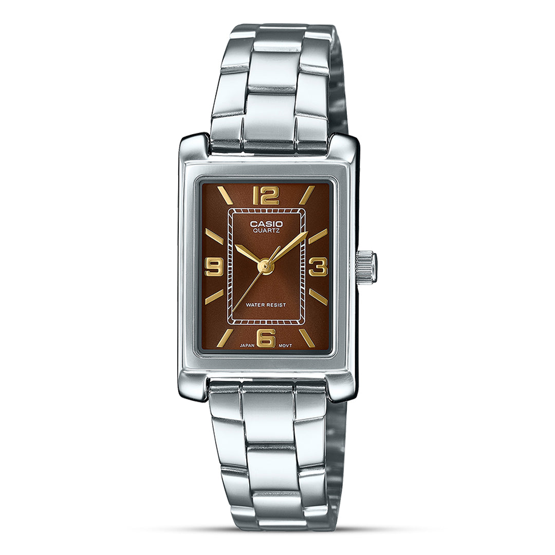 Casio Enticer Brown Dial Ladies Watch | LTP-1234DD-5ADF