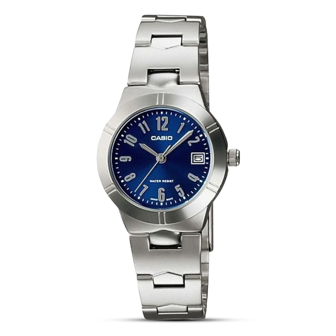 Casio Enticer Date Blue Dial Ladies Watch | LTP-1241D-2A2DF