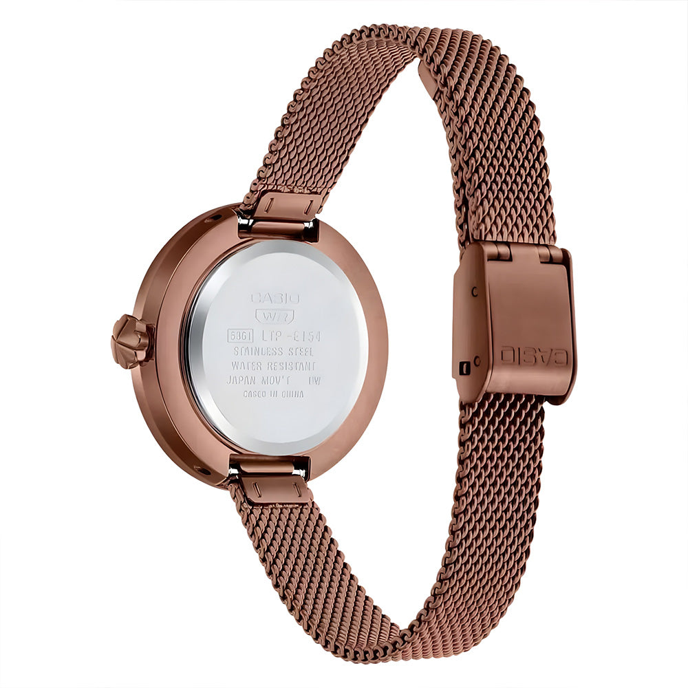 Casio Enticer Rose Gold Dial Ladies Watch LTP-E154MR-9ADF