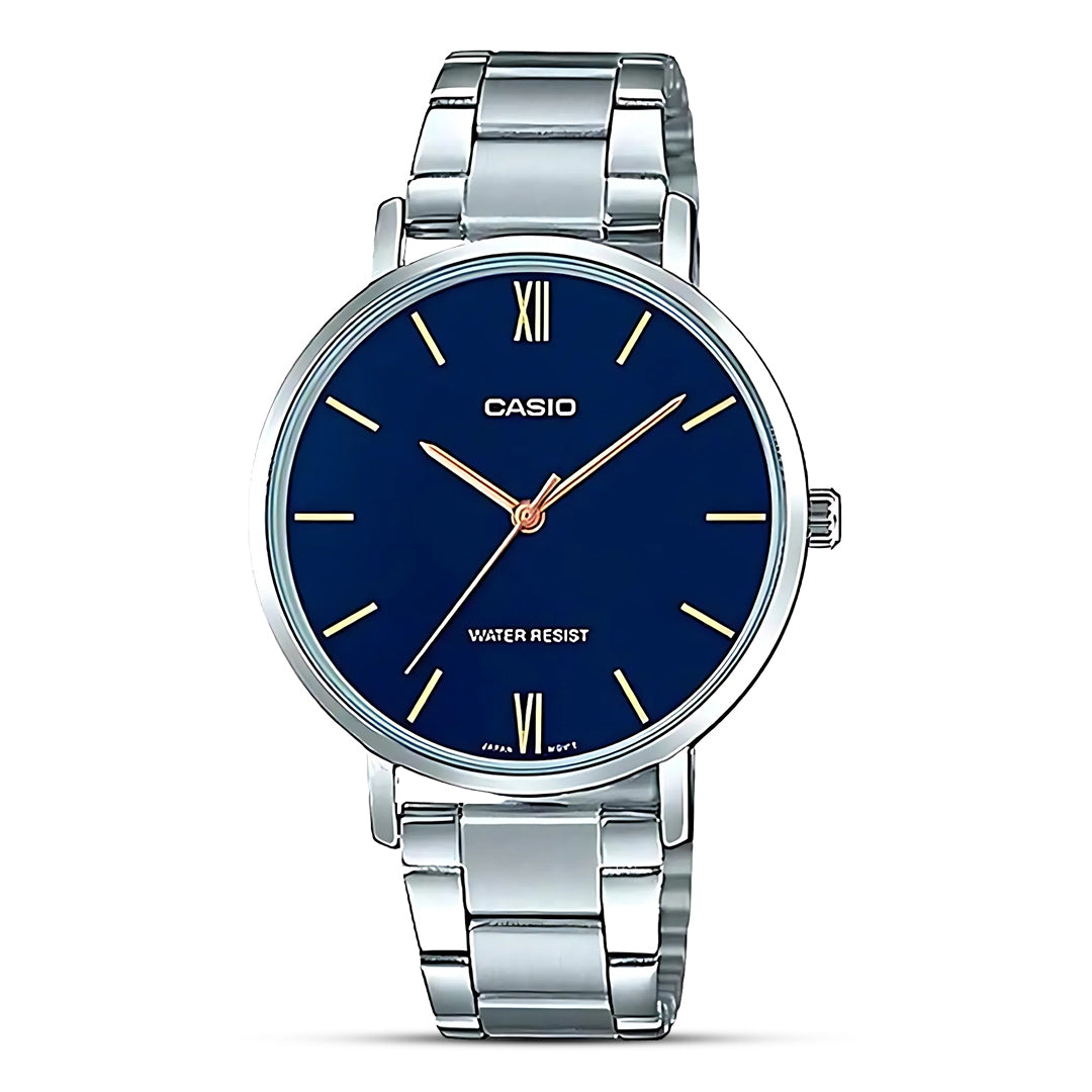 Casio Blue 36mm Dial Watch For Women LTP-VT01D-2BUDF