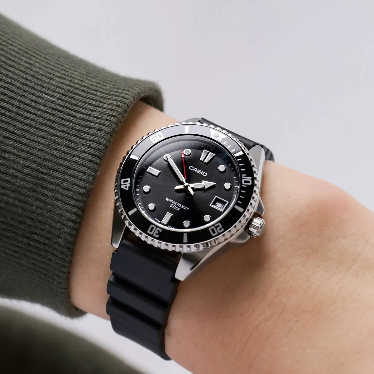 Casio Duro Black 39mm Dial Unisex Watch MDV-10-1A1VDF