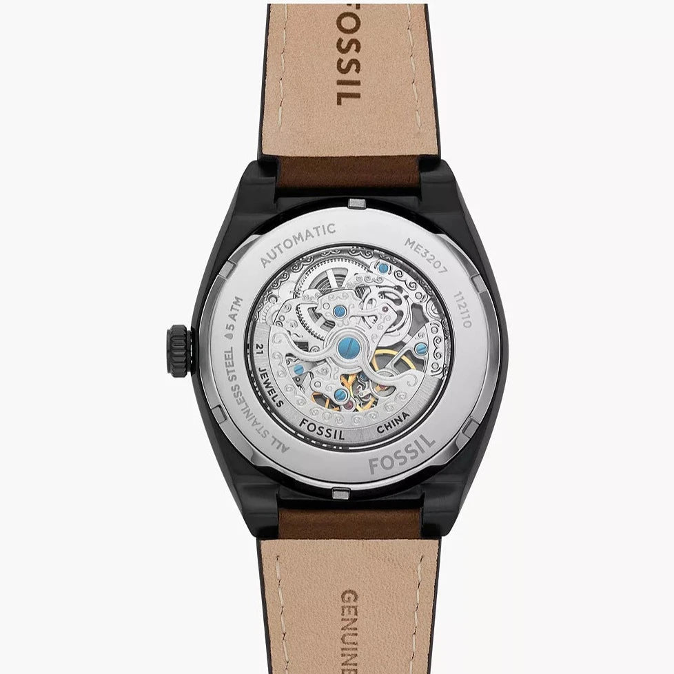 Fossil Everett Automatic Dark Brown LiteHide™ Men's Watch| ME3207