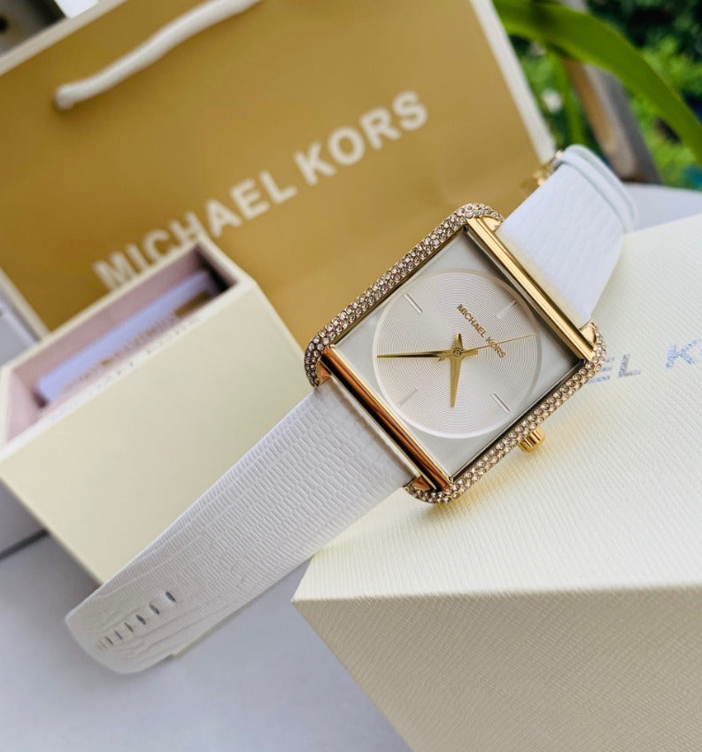 Michael Kors Lake Glitz White Dial Ladies Watch| MK2600