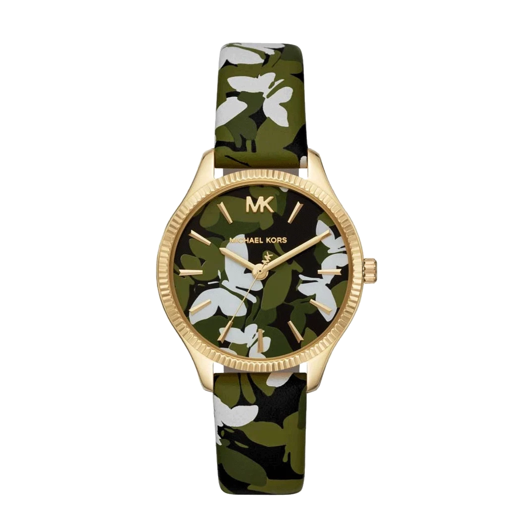 Michael Kors Lexington Green Dial Ladies Watch| MK2811