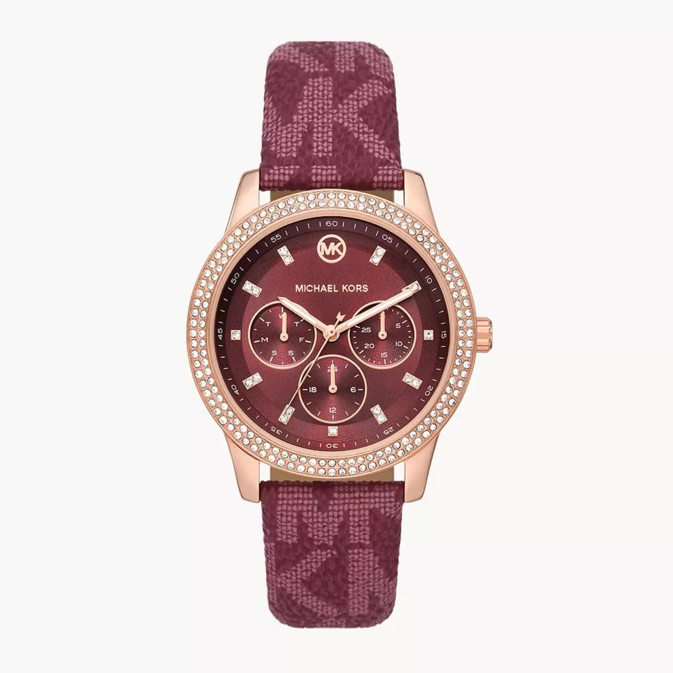 Michael Kors Tibbey Red Dial PVC Strap Ladies Watch| MK2967
