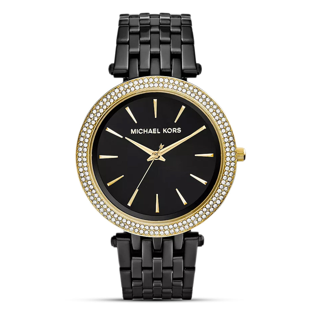MICHAEL KORS Darci Black Dial Black Ion-plated Ladies Watch MK3322