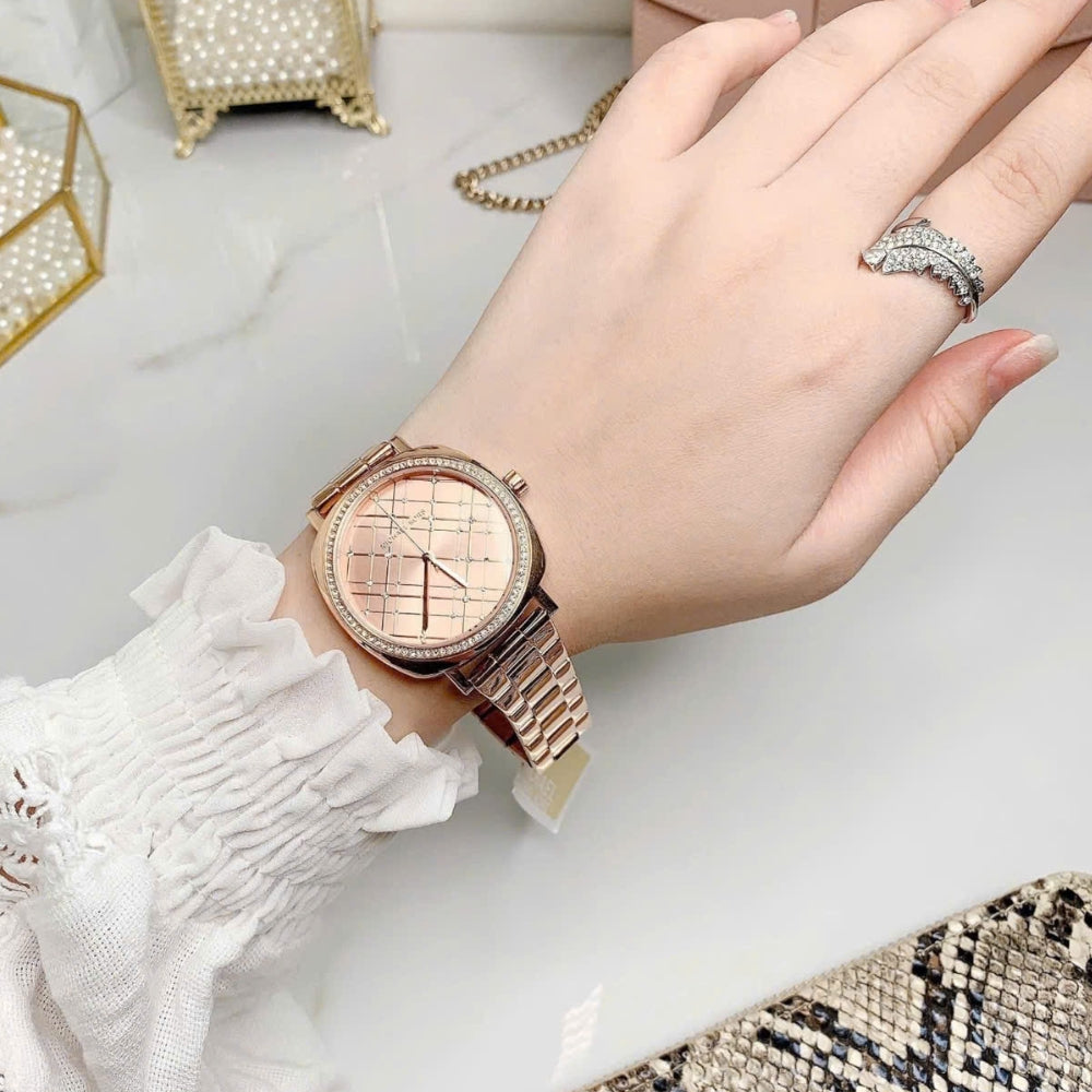 Michael Kors Nia Rose Gold Dial Ladies Watch | MK3990