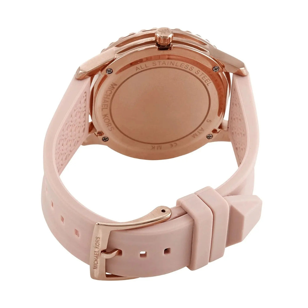 Michael Kors Runway Blush Silicone Ladies Watch MK6854