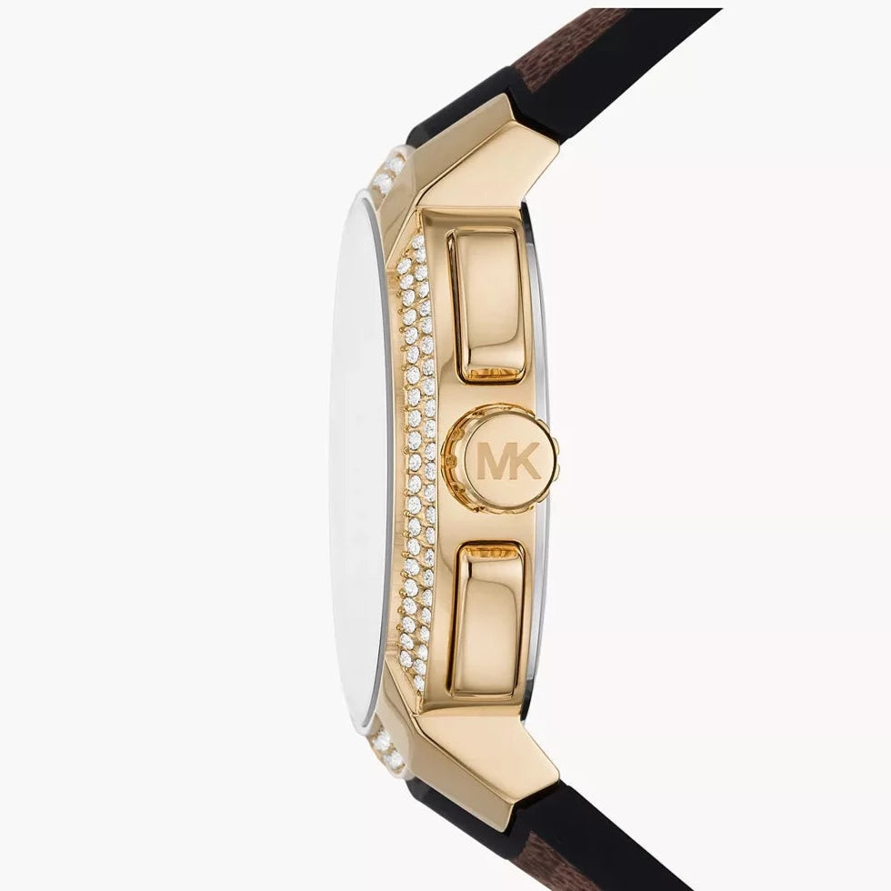 MICHEAL KORS SIDNEY MULTIFUNCTION BROWN PVC WOMEN'S WATCH| MK6948