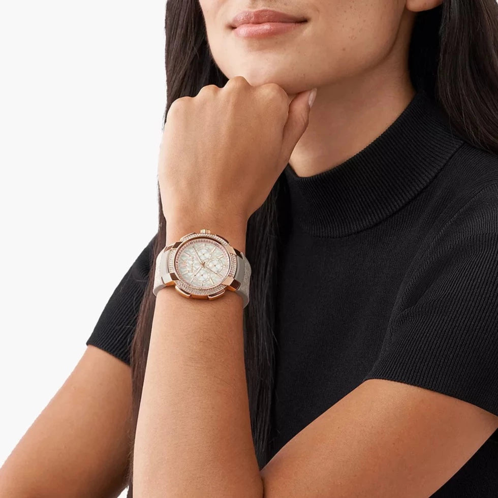 Micheal Kors Sidney Multifunction PVC Leather Women's Watch| MK6949