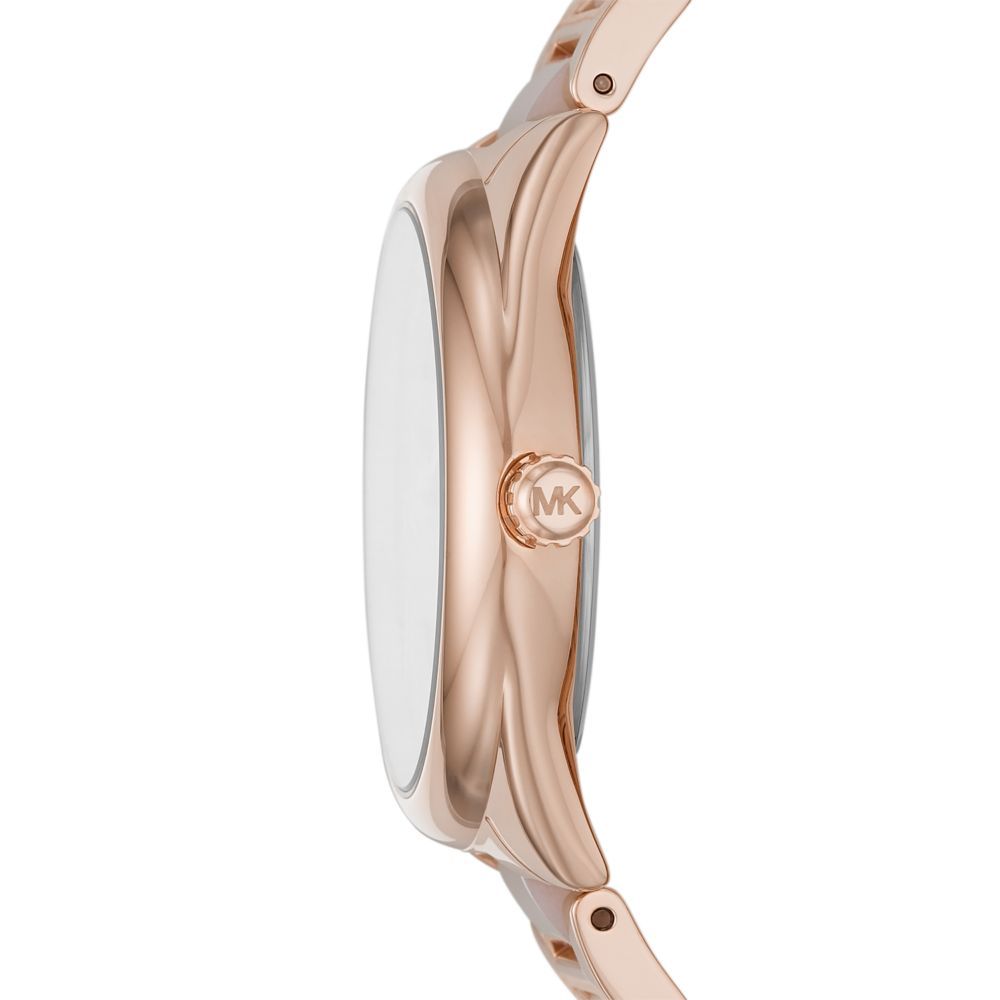 Michael Kors Janelle Pink Dial Two Tone Ladies Watch MK7135