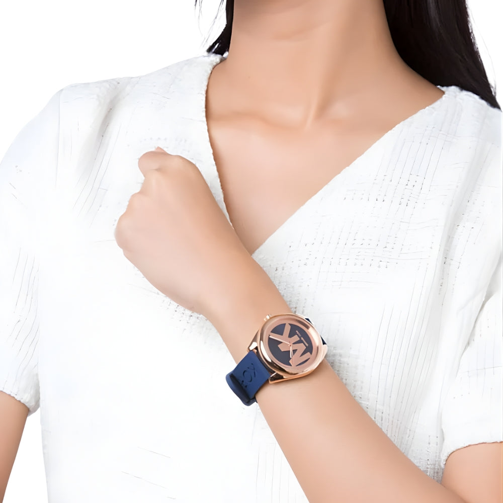 Michael Kors Jenelle Blue Silicone Strap Women's Watch| MK7140