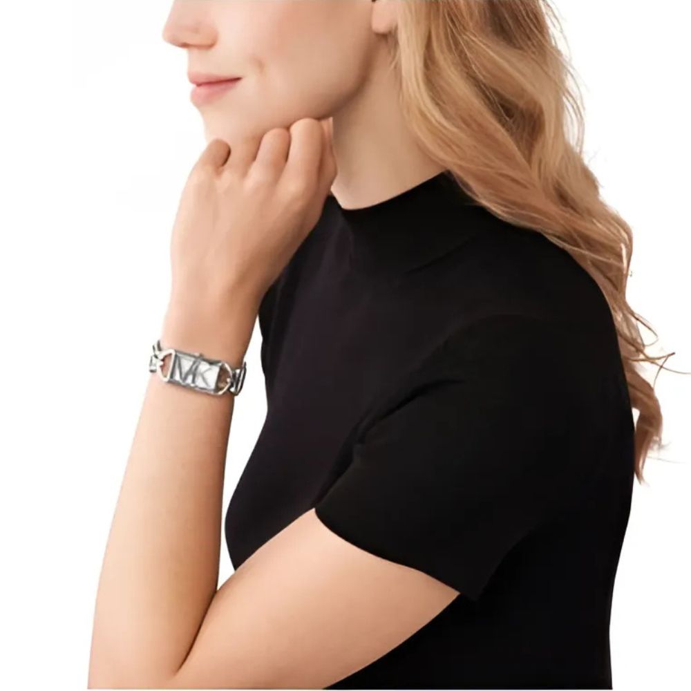 Michael Kors Empire Three-Hand Silver Dial Ladies Watch | MK7407