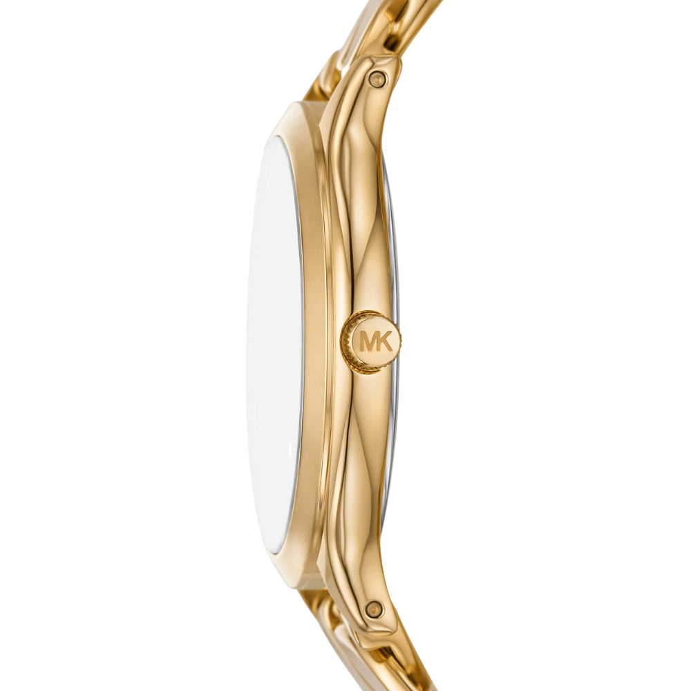 Michael Kors Slim Runway Gold Tone Silver Dial ladies Watch | MK7472