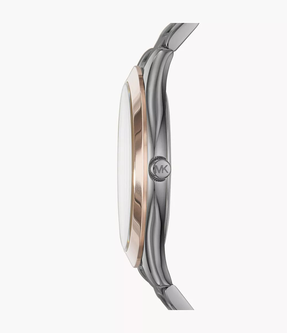 Michael Kors Men's Slim Runway Gunmetal Three-Hand Watch | MK8576