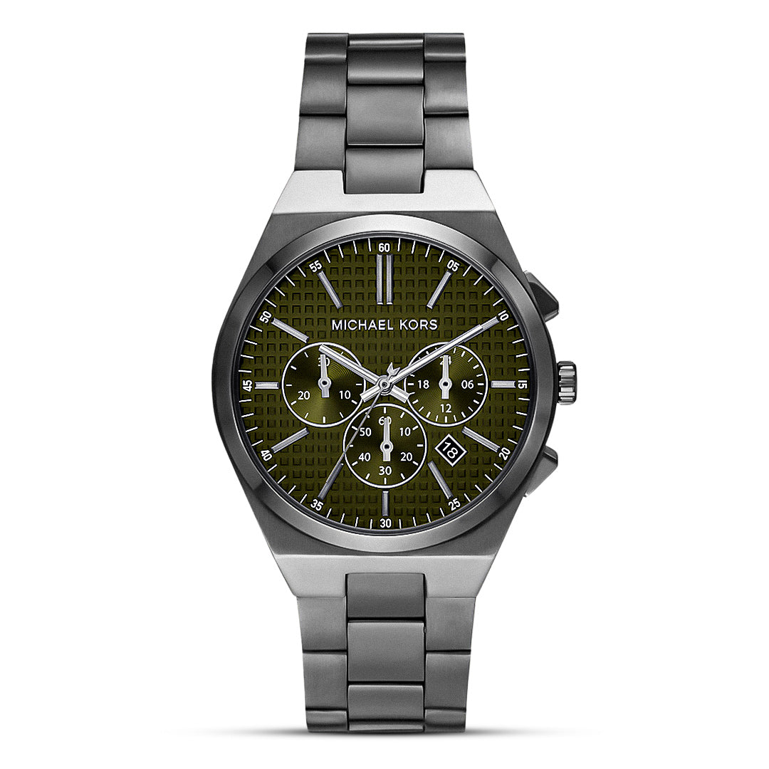 Michael Kors Lennox Gunmetal Dark Green Dial Men's Watch | MK9118